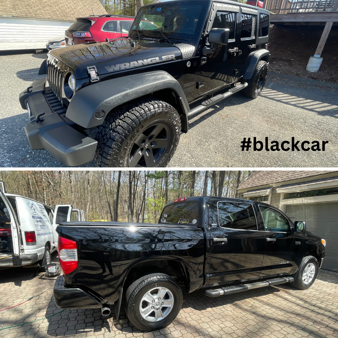 black car detailing service